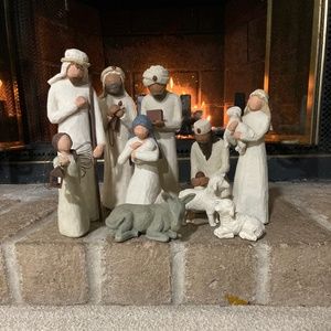 Willow Tree Holy Family Nativity scene with Three Wise Men and Angel of Hope